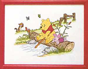 Cadre winnie qui peche